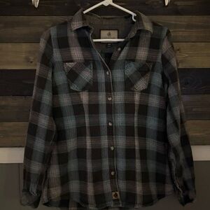 Legendary Whitetails Black and Gray Plaid Shirt